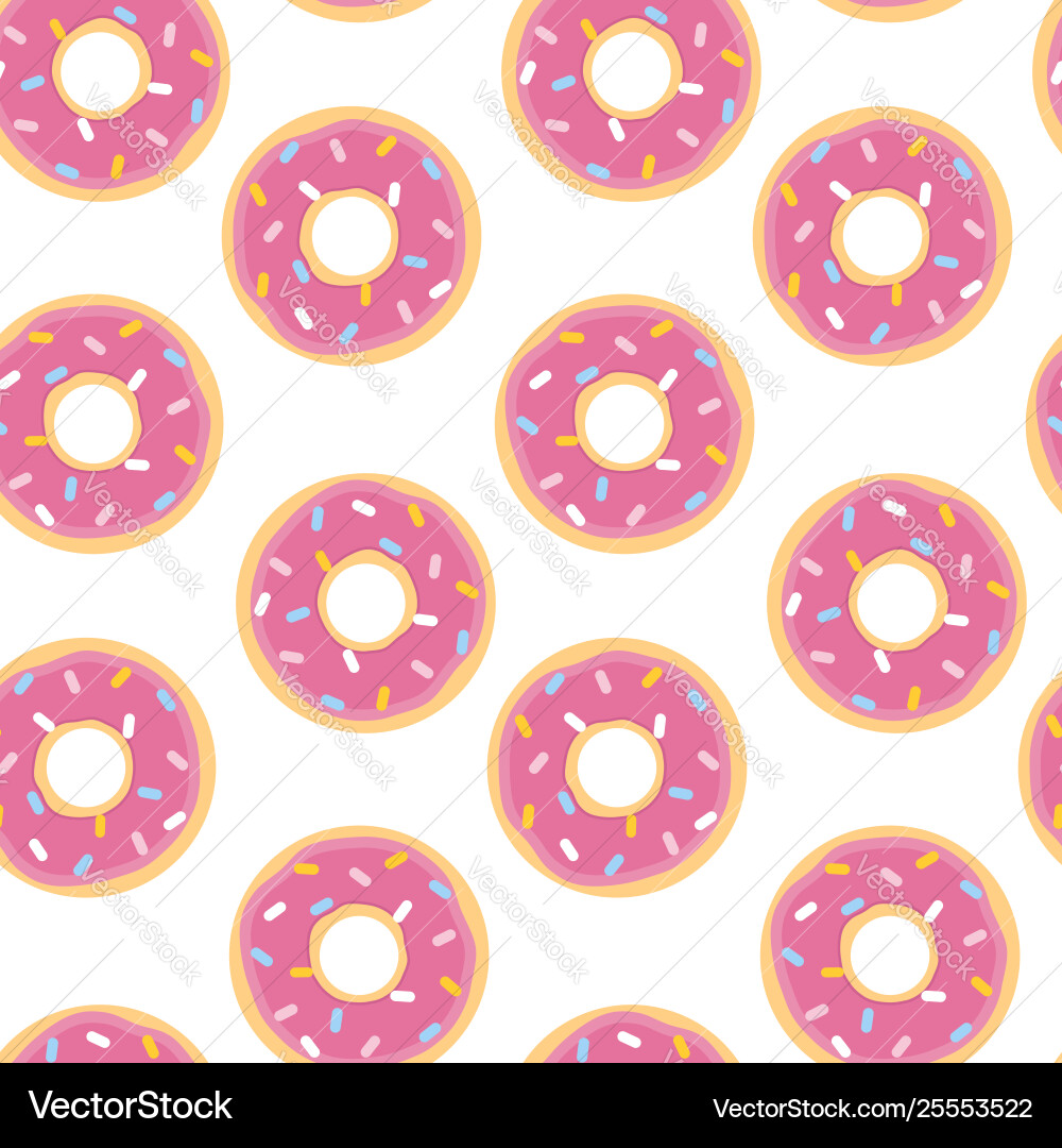 Doughnut Seamless Pattern vector image