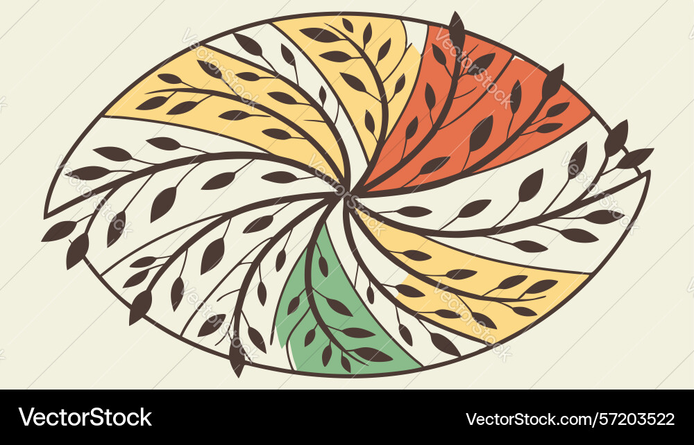 Dynamic abstract leaf spiral design Vector Image