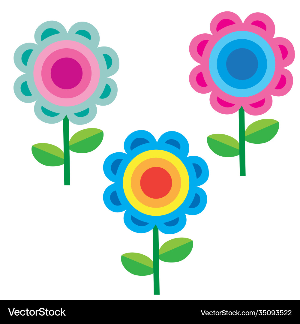 Flat style color set cartoon isolated object Flat style color set cartoon isolated object Vector Image