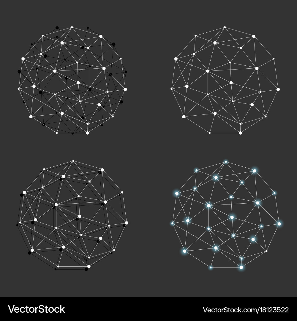Geometric Network Patterns vector image