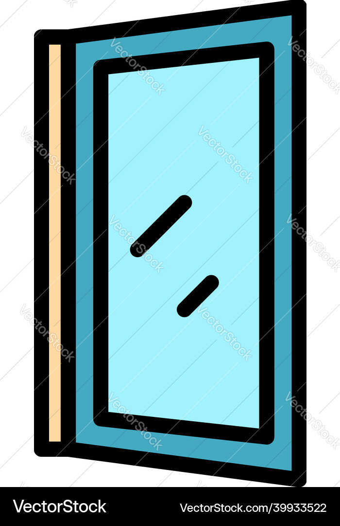 Install window icon color outline Install window icon color outline vector image