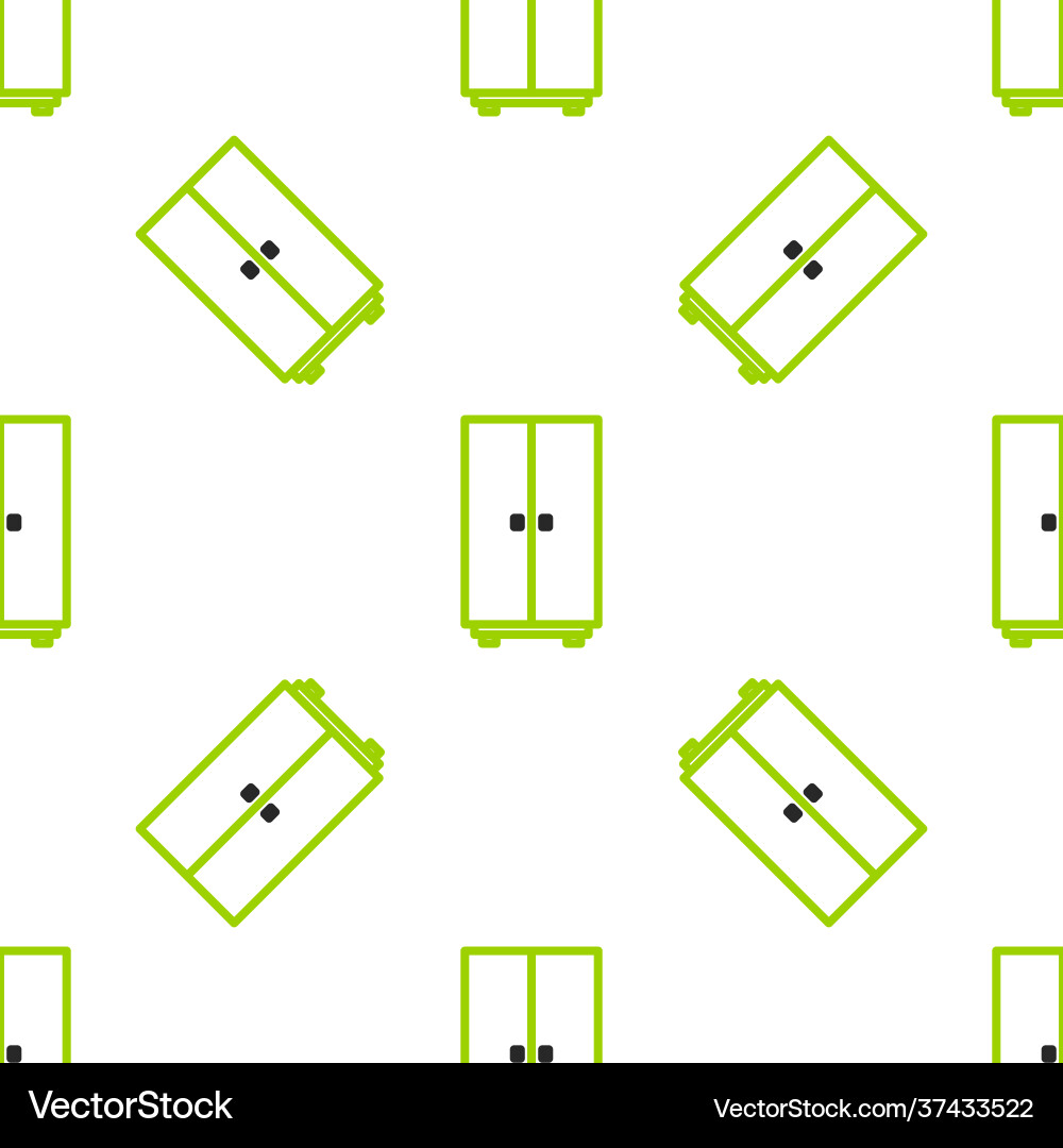 Line wardrobe icon isolated seamless pattern Line wardrobe icon isolated seamless pattern vector image