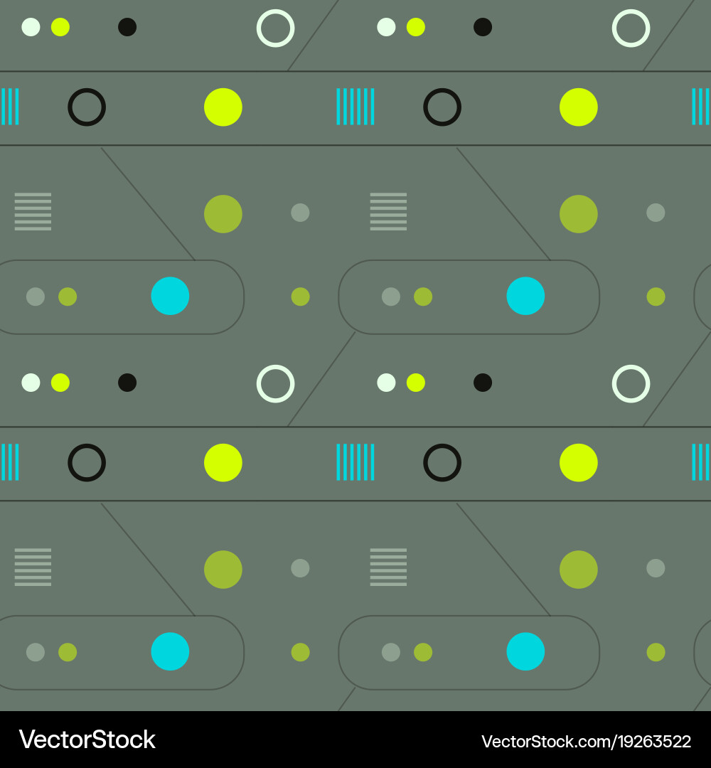 Mechanism and abstract interface seamless pattern Vector Image