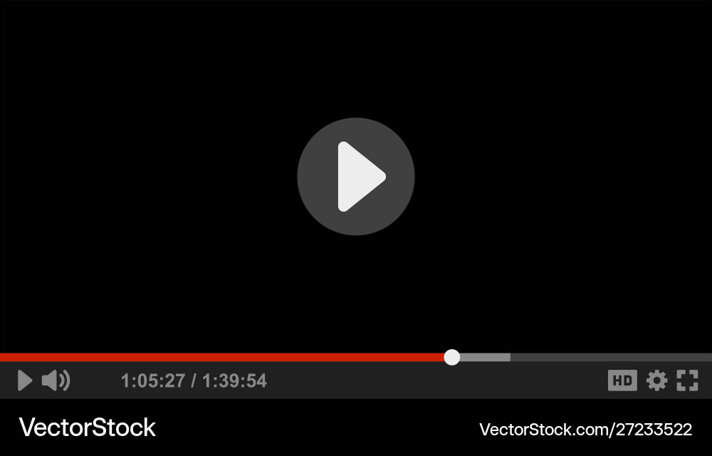 Media Player Interface - Web App vector image