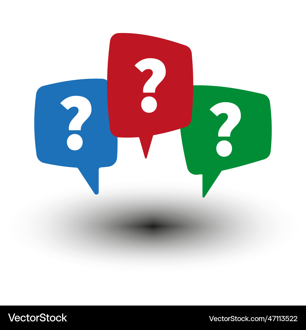 Message box with question mark icon Message box with question mark icon vector image