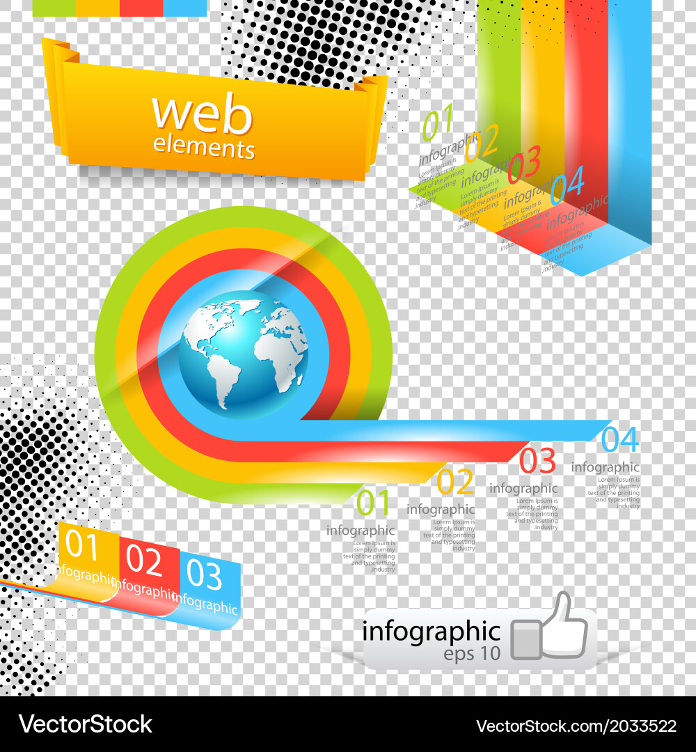 Modern design template with world map vector image