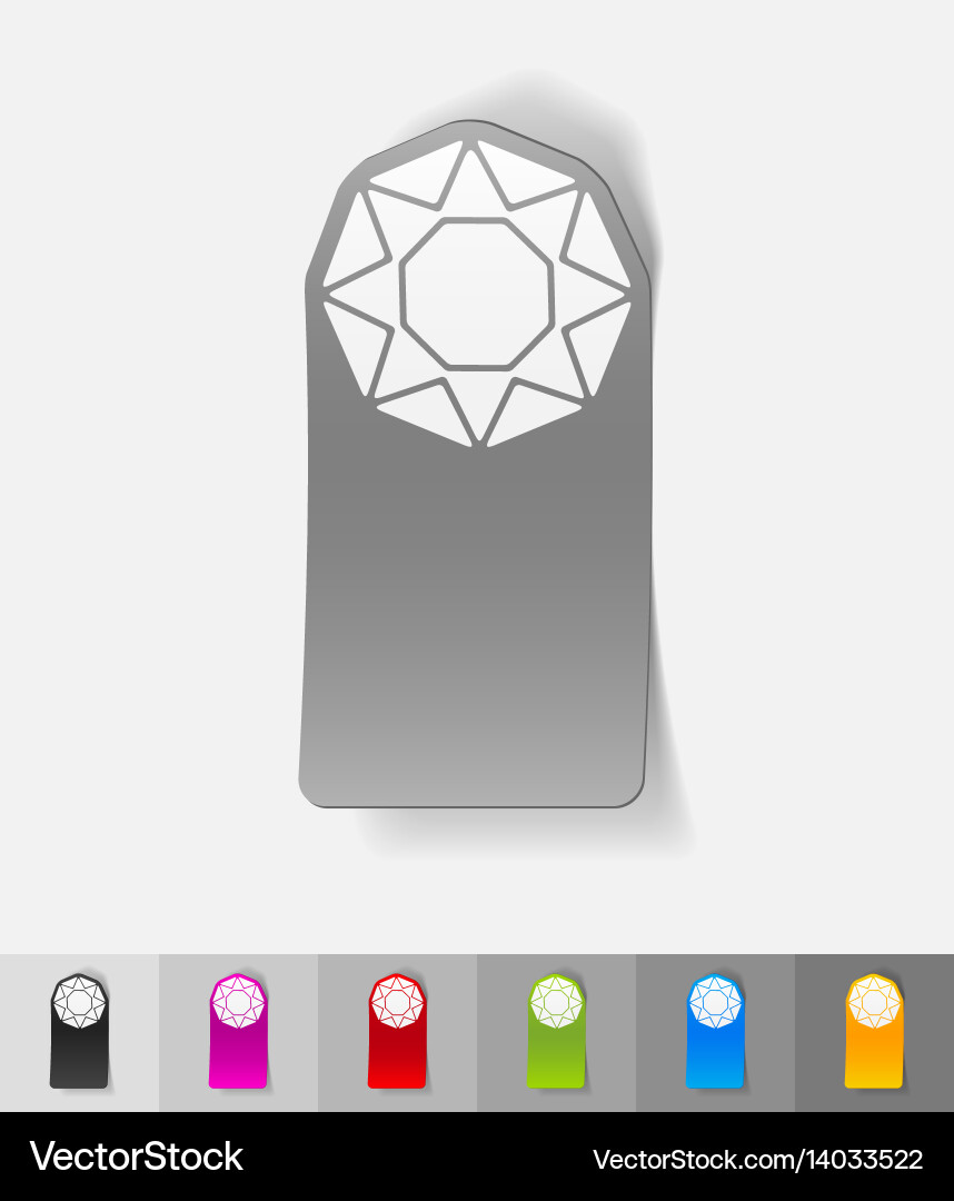 Realistic design element gem Vector Image