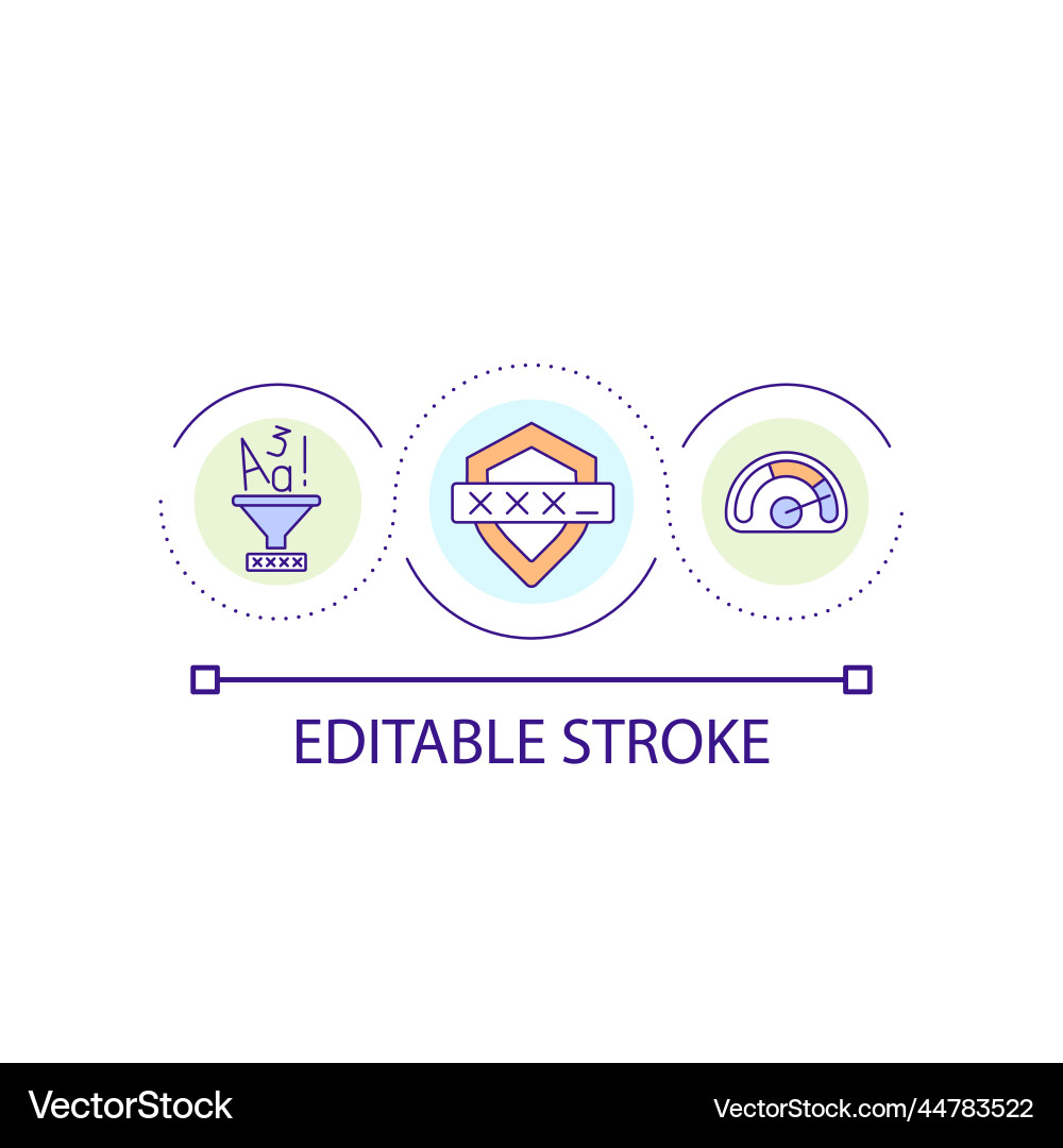 Reliable password loop concept icon vector image
