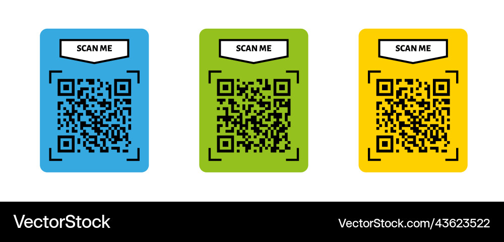 Scan me qr code design for payment text Scan me qr code design for payment text vector image