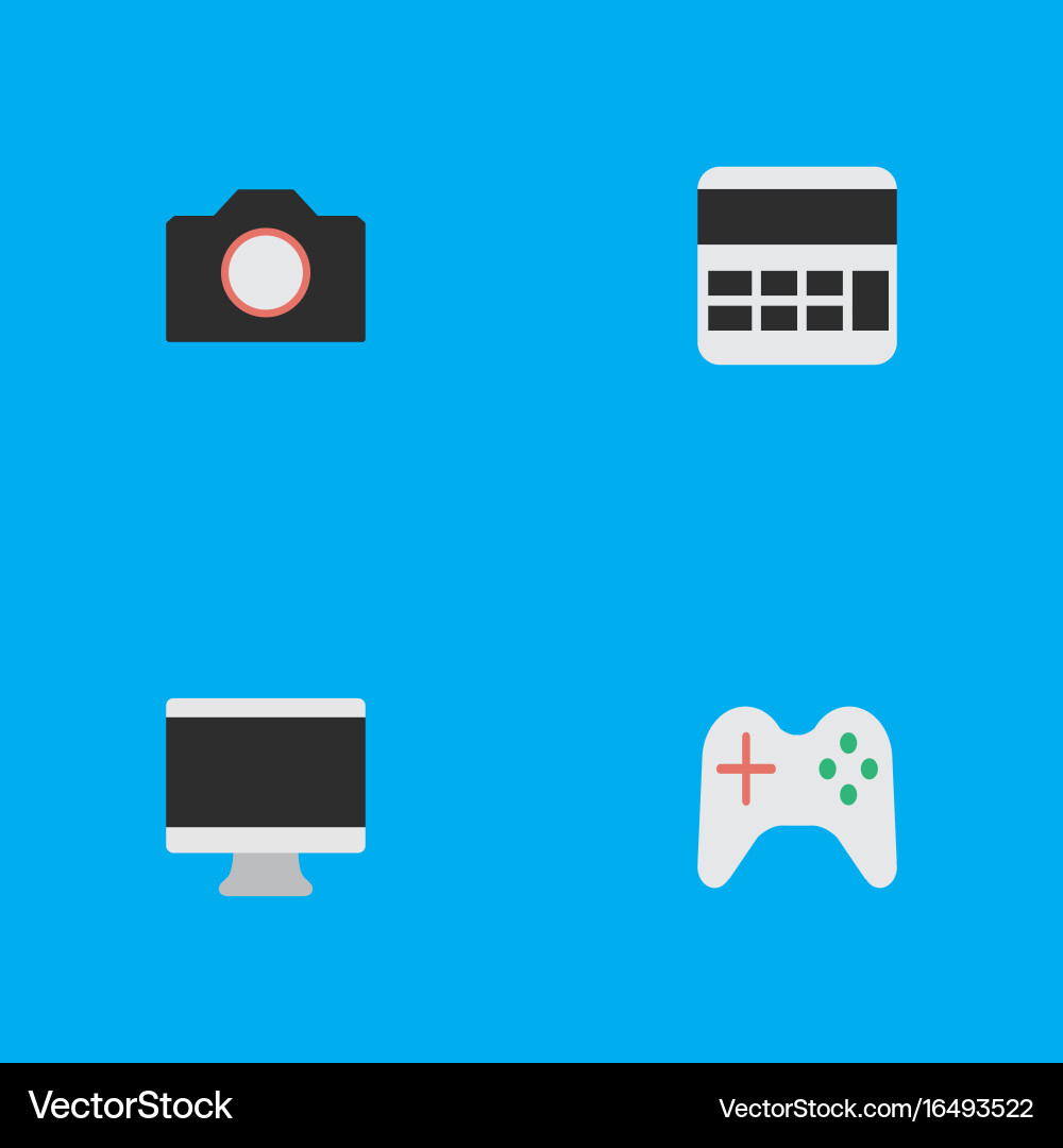 Set of simple devices icons Vector Image