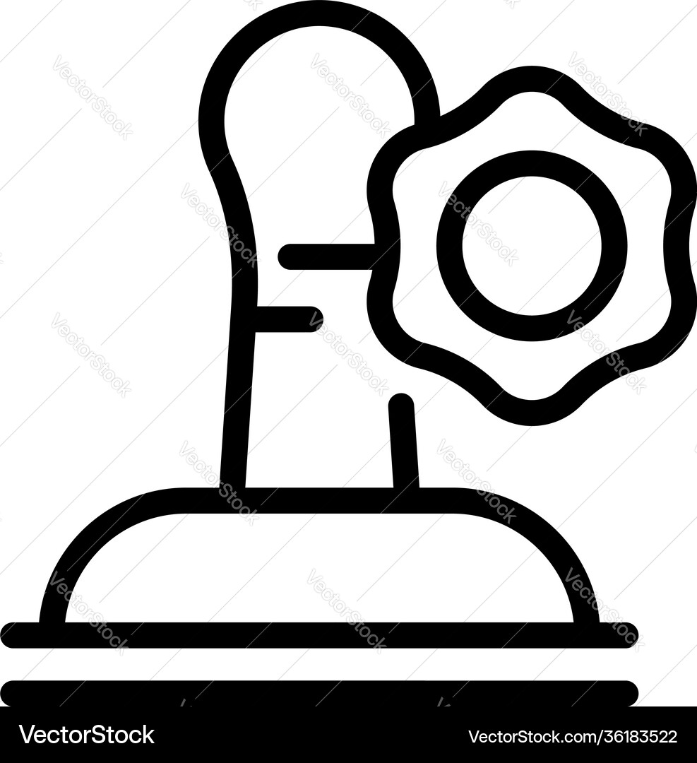 Stamp authority icon outline style Vector Image