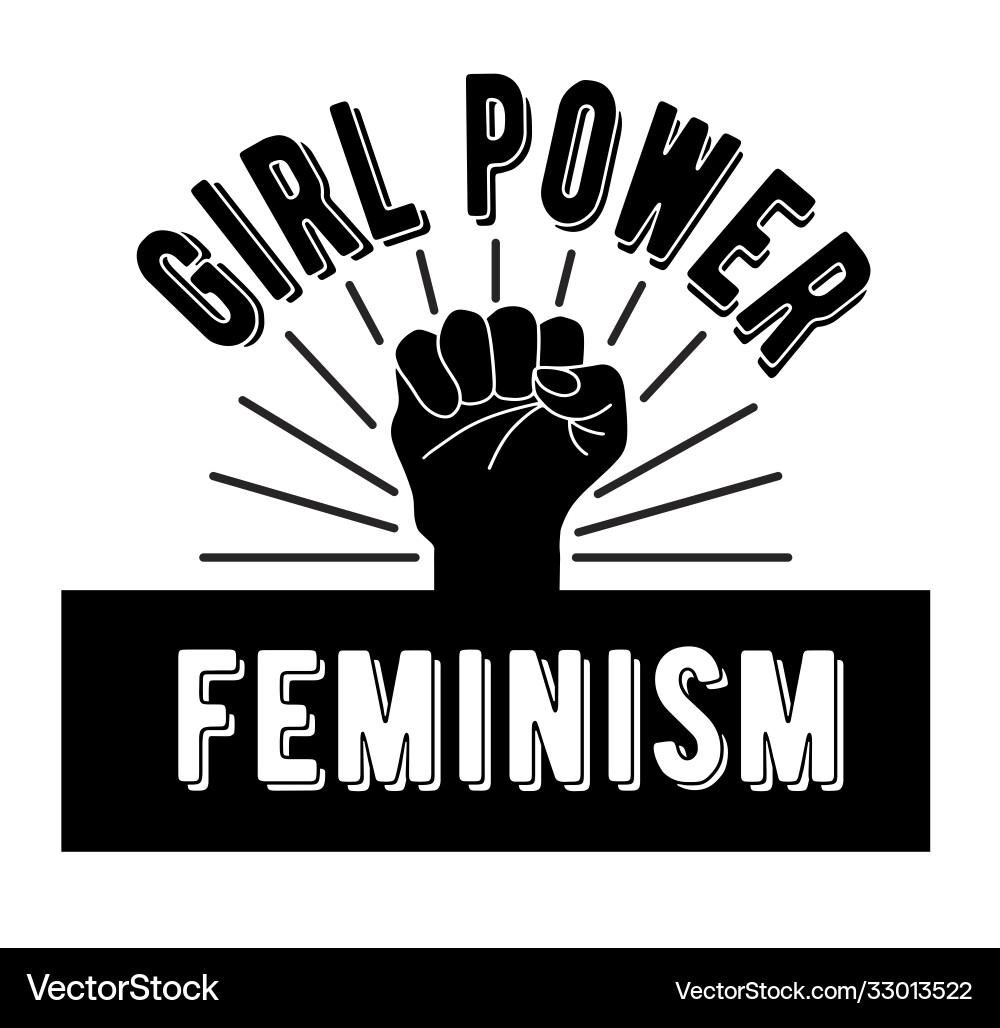 Symbol feminism is a clenched fist Symbol feminism is a clenched fist vector image