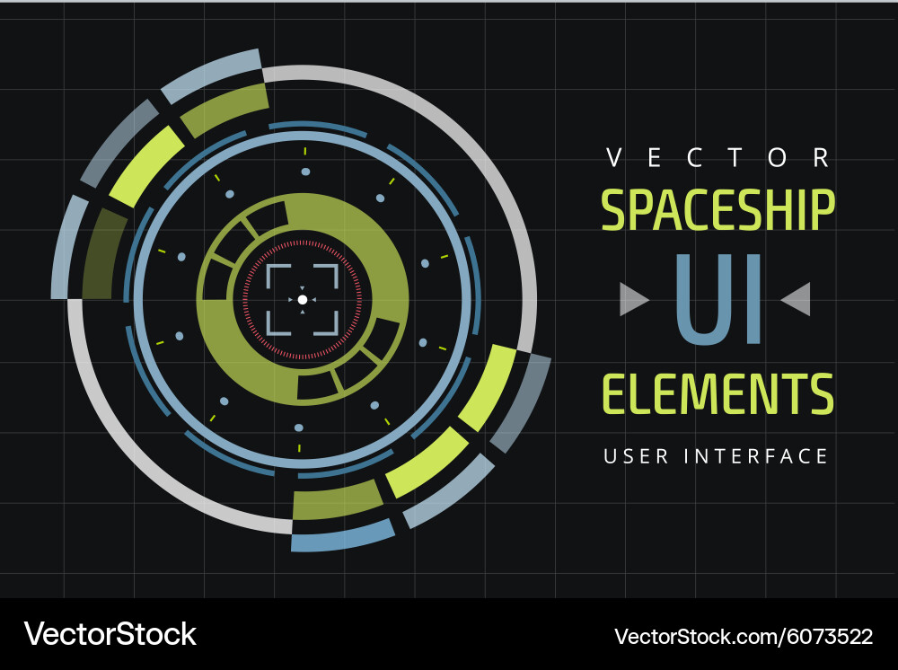 Ui hud infographic interface web elements vector image