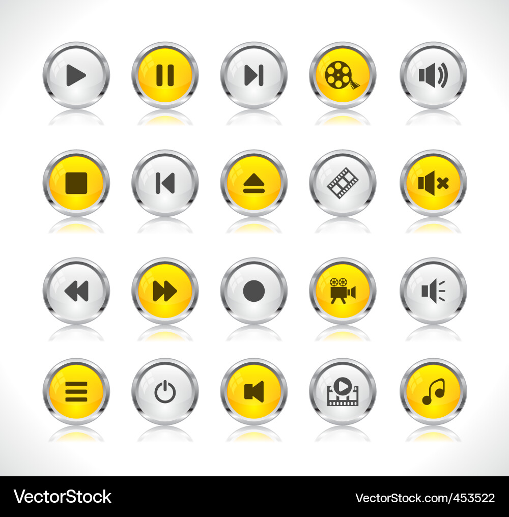 Web design buttons vector image