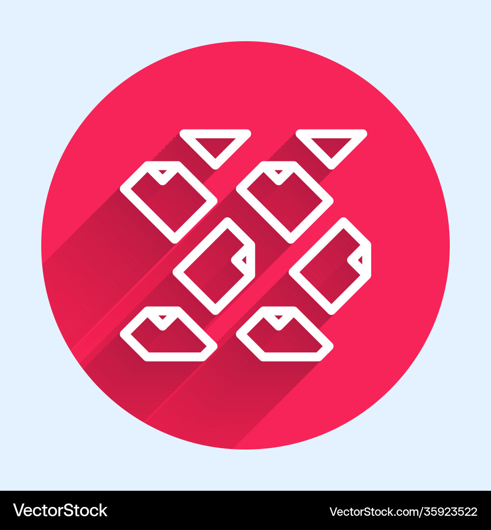 White line data stream icon isolated with long White line data stream icon isolated with long vector image