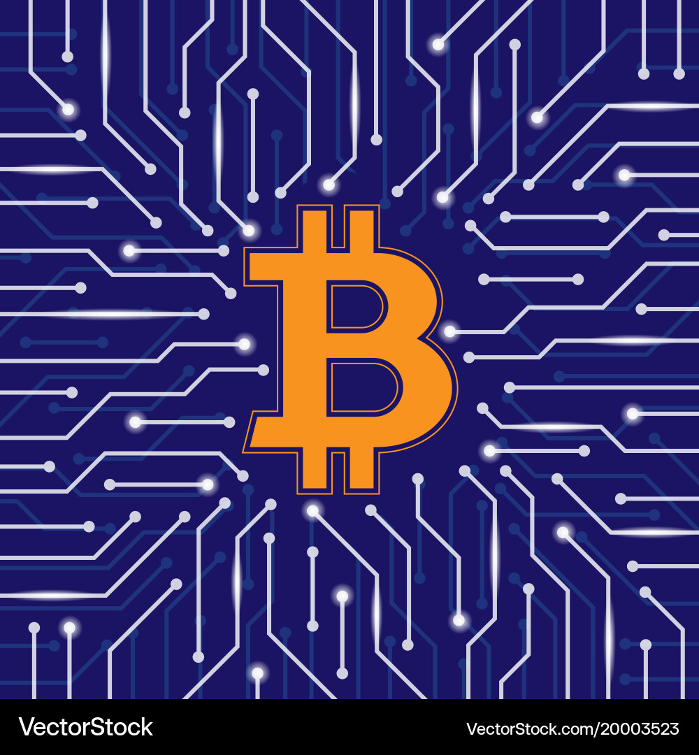 Bitcoin blockchain wallpaper – Royalty-Free Vector | VectorStock