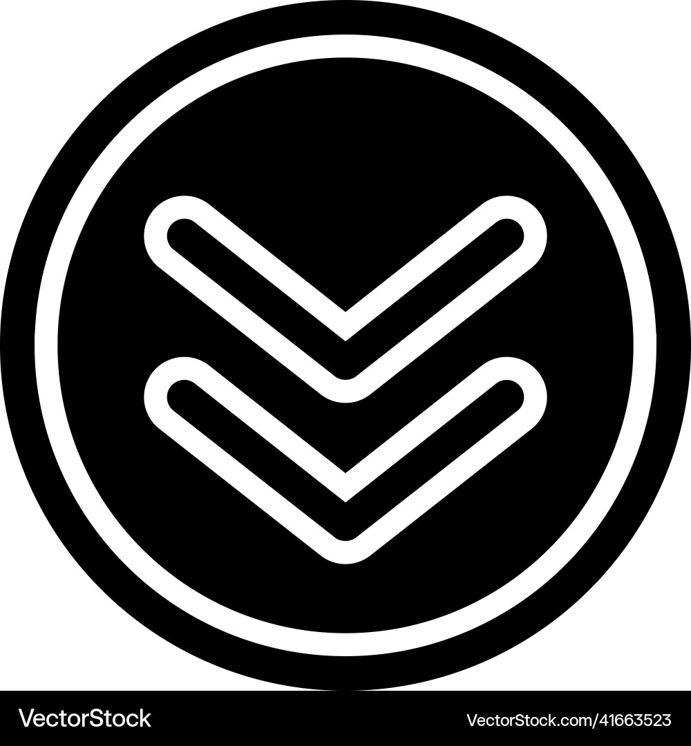 Button scroll glyph icon Button scroll glyph icon Vector Image