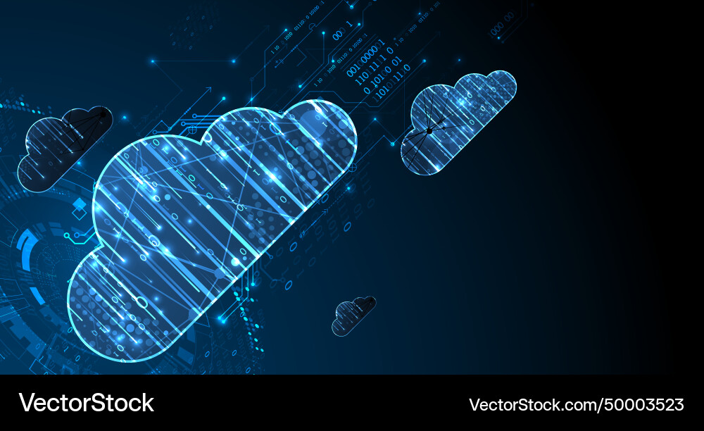 Cloud computing conceptabstract connection vector image