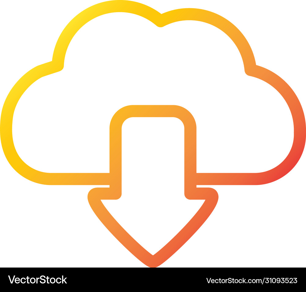 Cloud computing download data internet web Vector Image