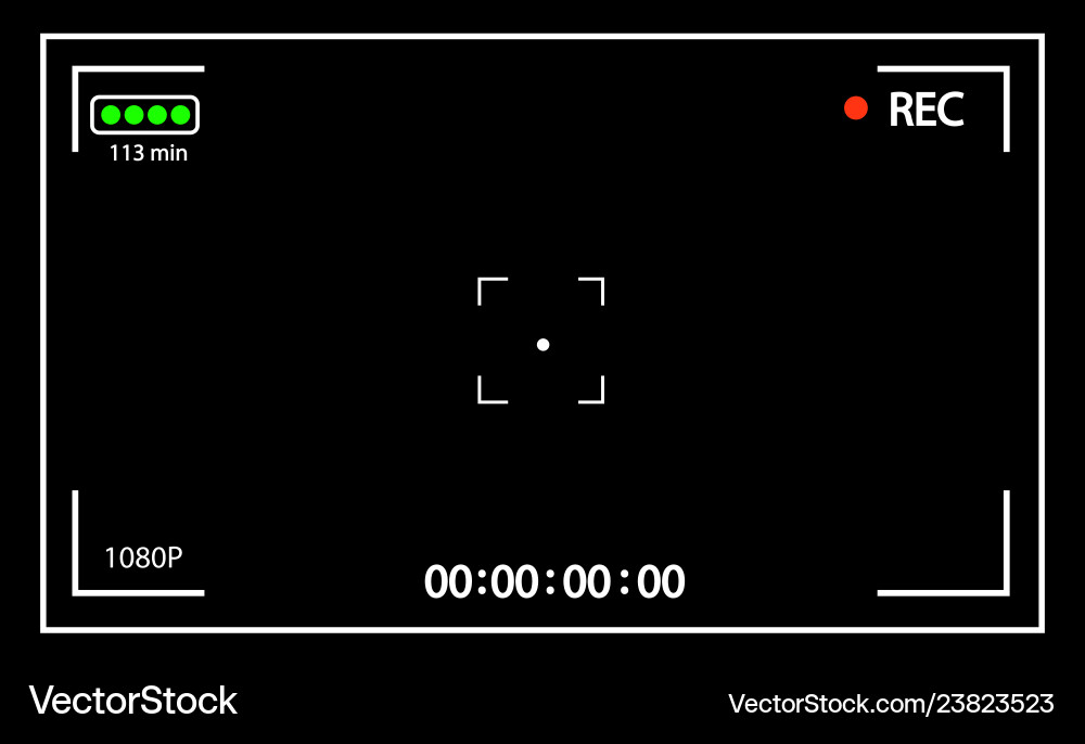 Digital Camera Viewfinder Interface Vector Image