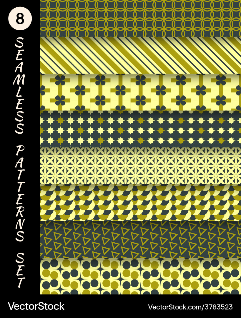 Geometric Pattern Set - Abstract Texture Vector Image