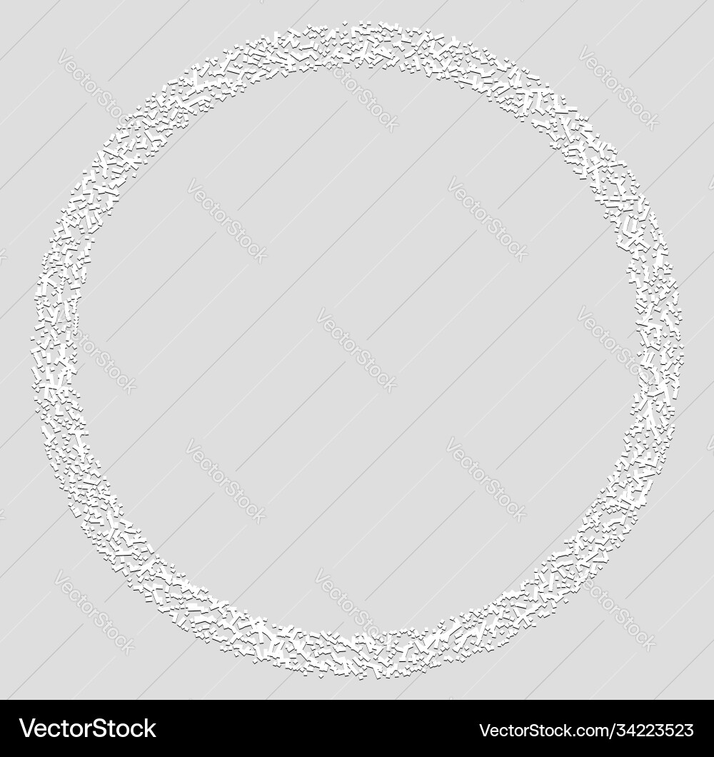 Grayscale random squares in circle formation Grayscale random squares in circle formation vector image