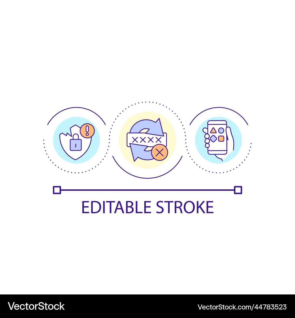 Hacked password loop concept icon Hacked password loop concept icon vector image