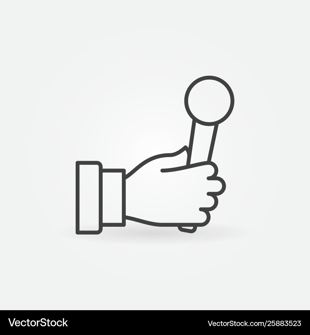 Handheld interview microphone in hand Vector Image