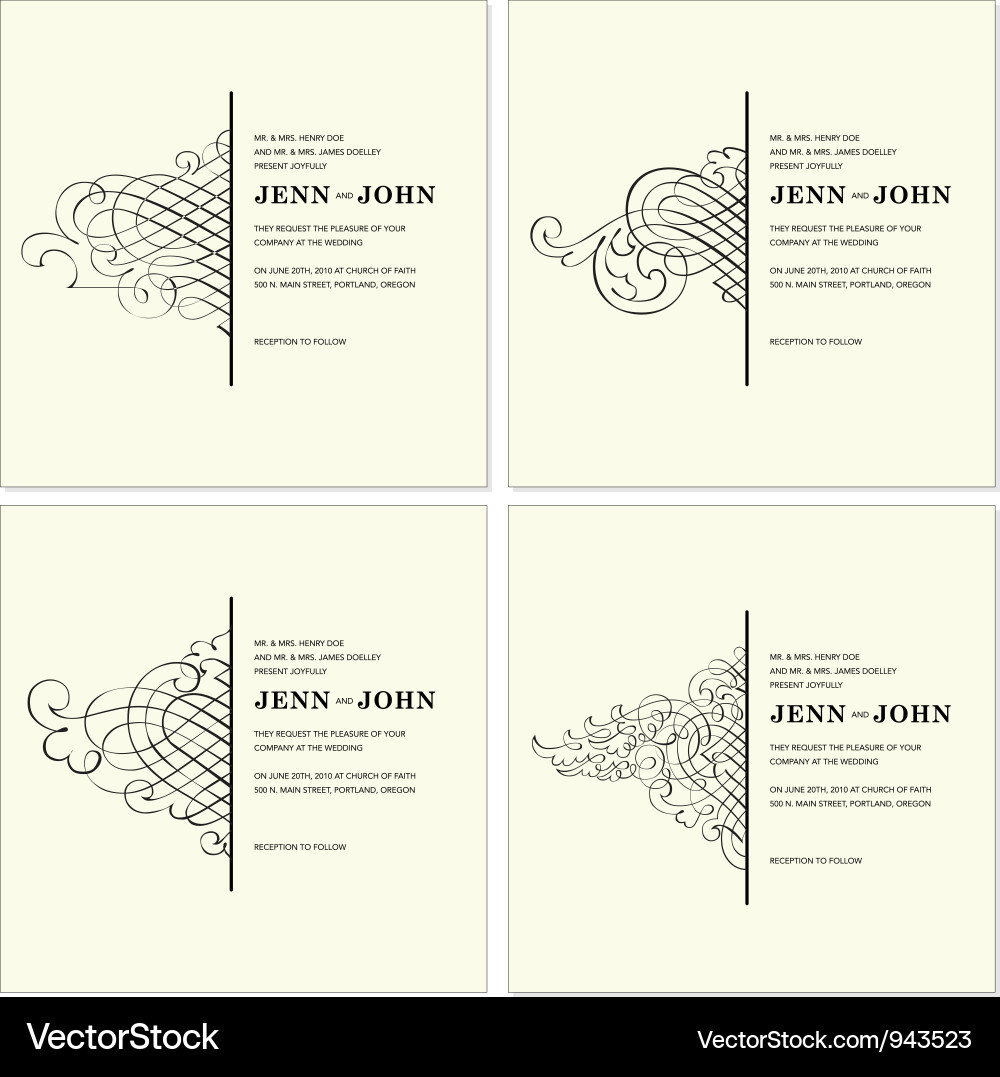 Invitation templates Royalty Free Vector Image