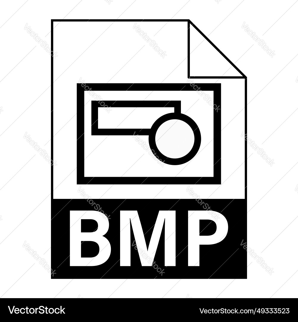 Modern flat design of bmp file icon for web Modern flat design of bmp file icon for web vector image