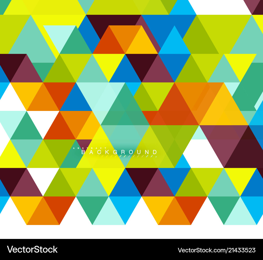 Multicolored triangles abstract background mosaic Multicolored triangles abstract background mosaic vector image