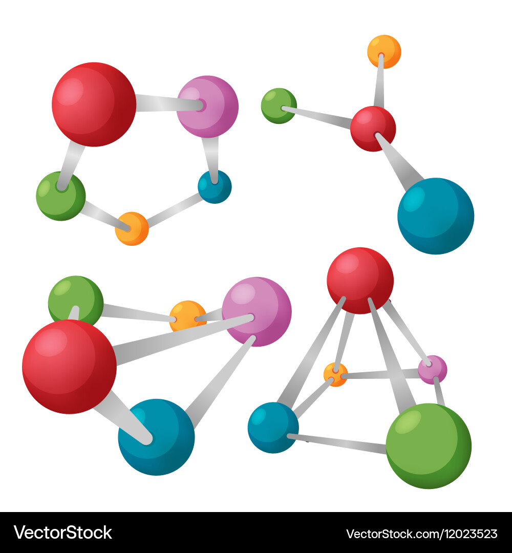 Node abstract science symbol set Vector Image