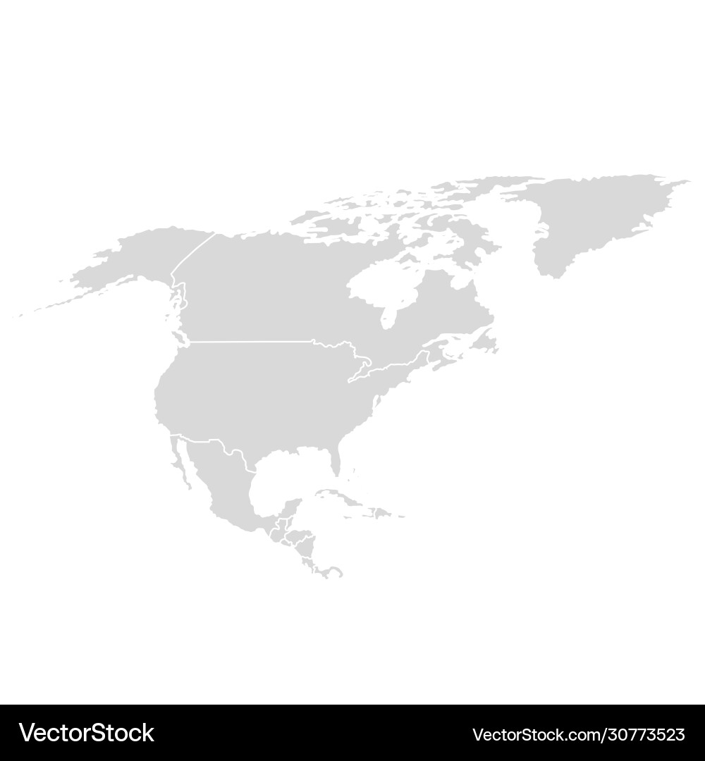 North america map usa canada mexico world Vector Image