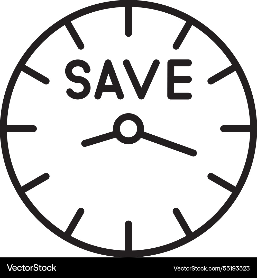 Save time line icon design Vector Image