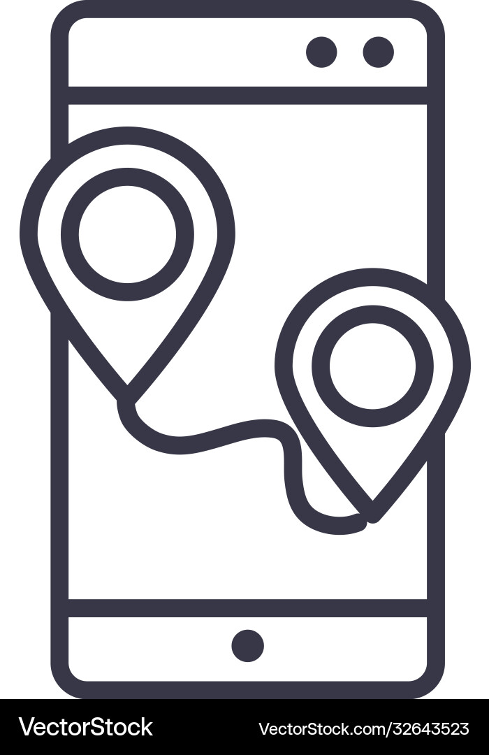 Smartphone GPS Navigation Pointer vector image