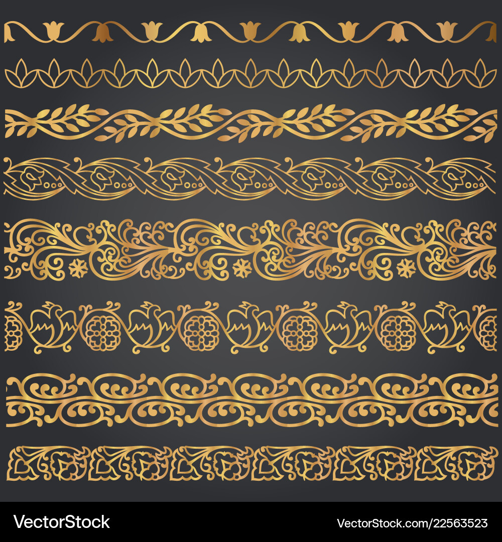 Vintage Ornamental Border Lines – Royalty-Free Vector | VectorStock