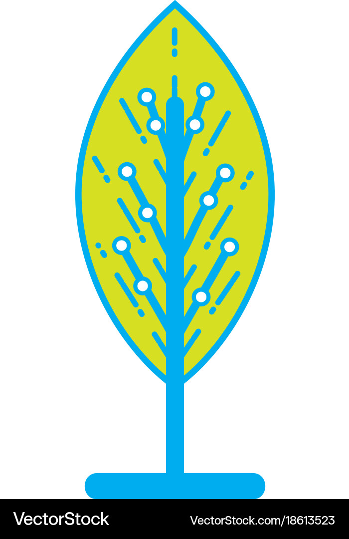 Virtual reality tree with circuits device Vector Image