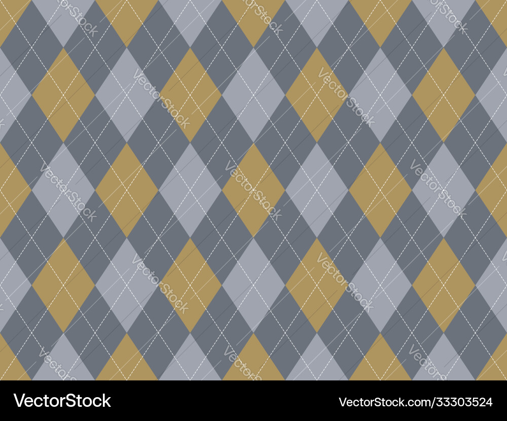 Argyle pattern seamless fabric texture background Vector Image