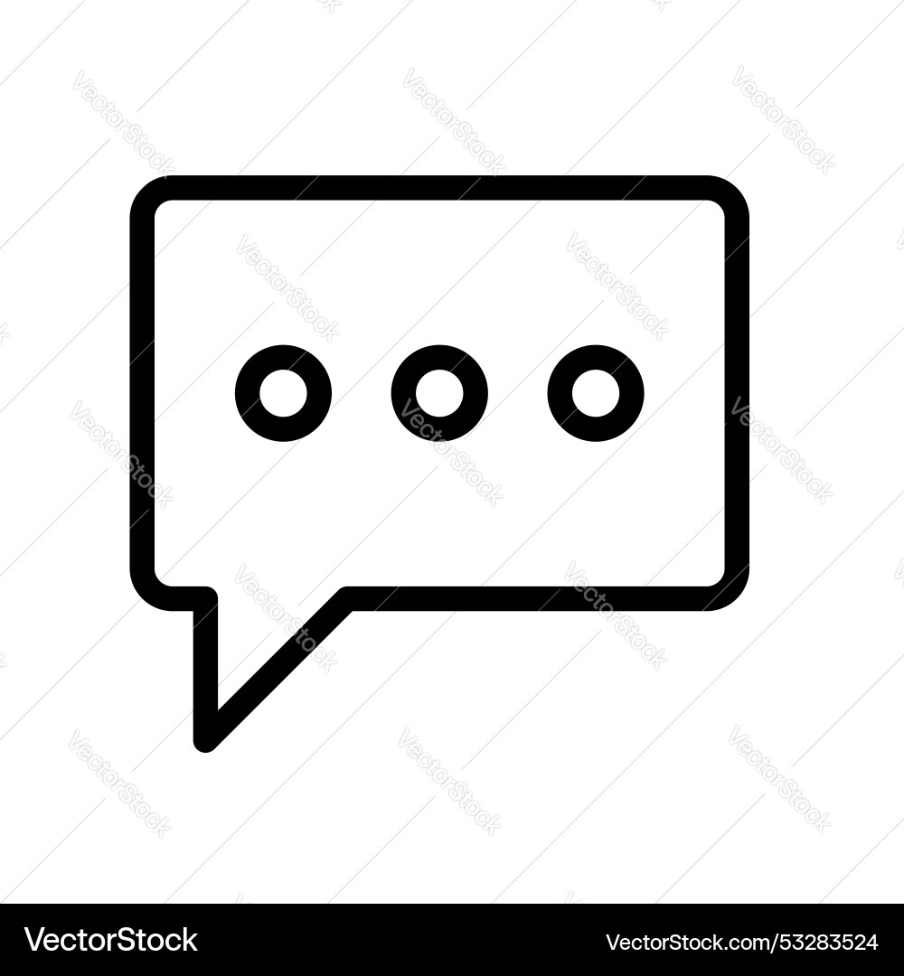 Bubble speech icon outline style design isolated Vector Image