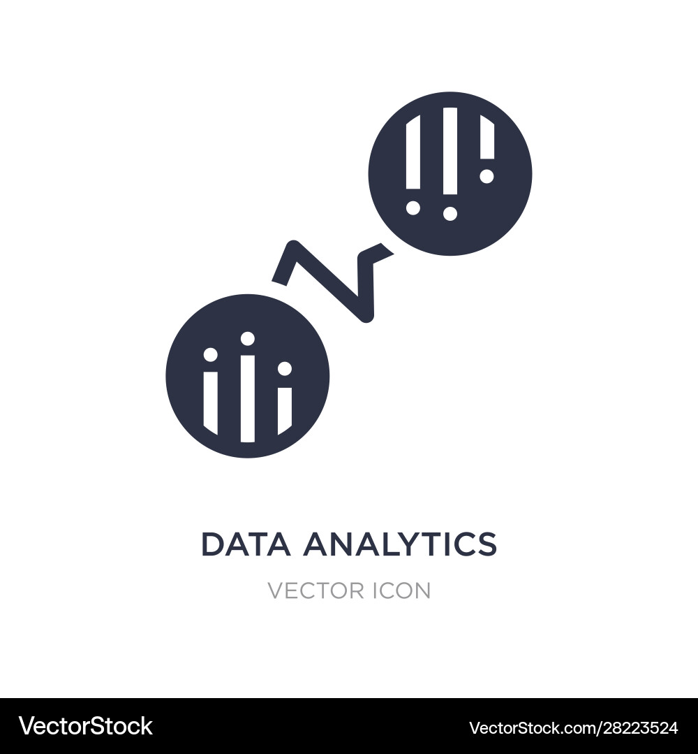Data analytics flow icon on white background Data analytics flow icon on white background vector image