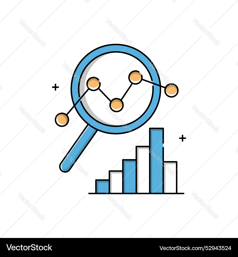 Data driven data-powered symbol icon design vector image