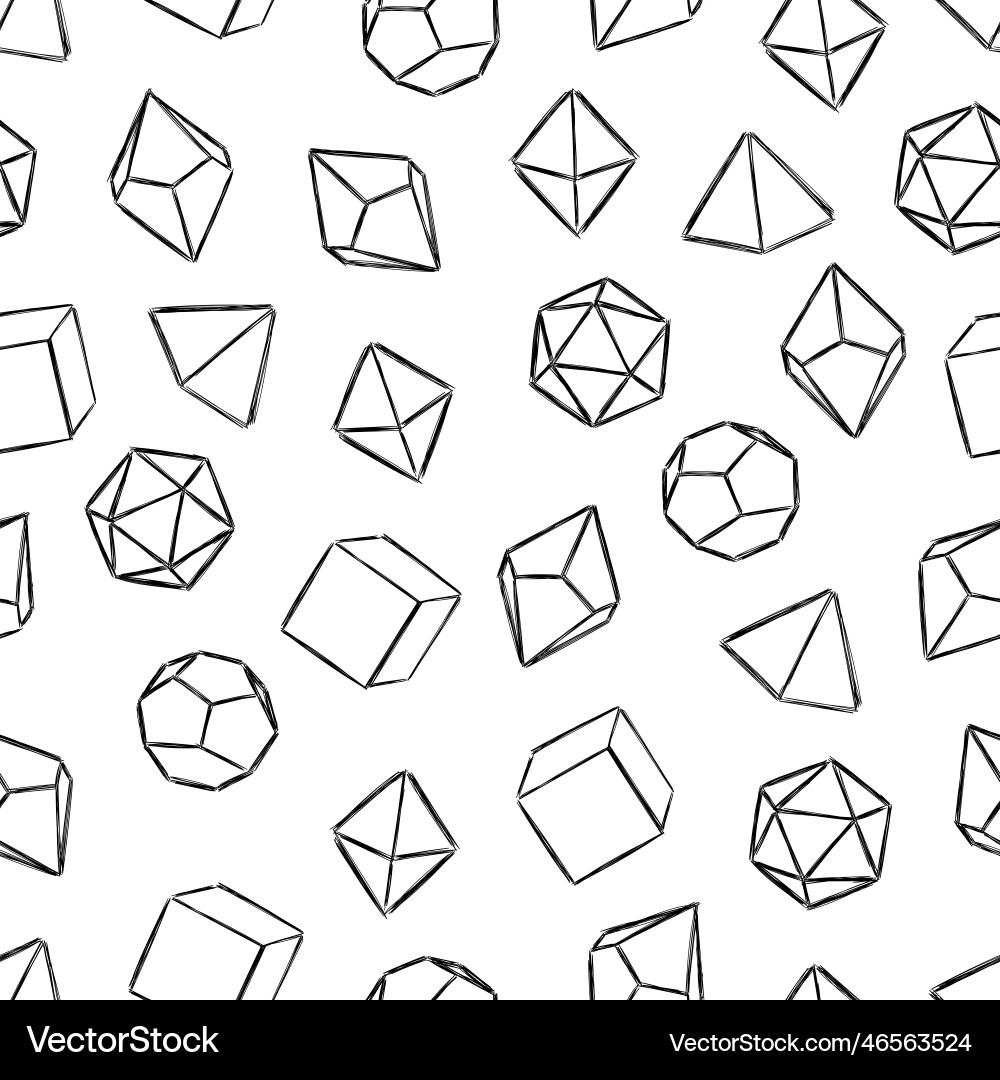 Dice Pattern - Polyhedral Game Set vector image