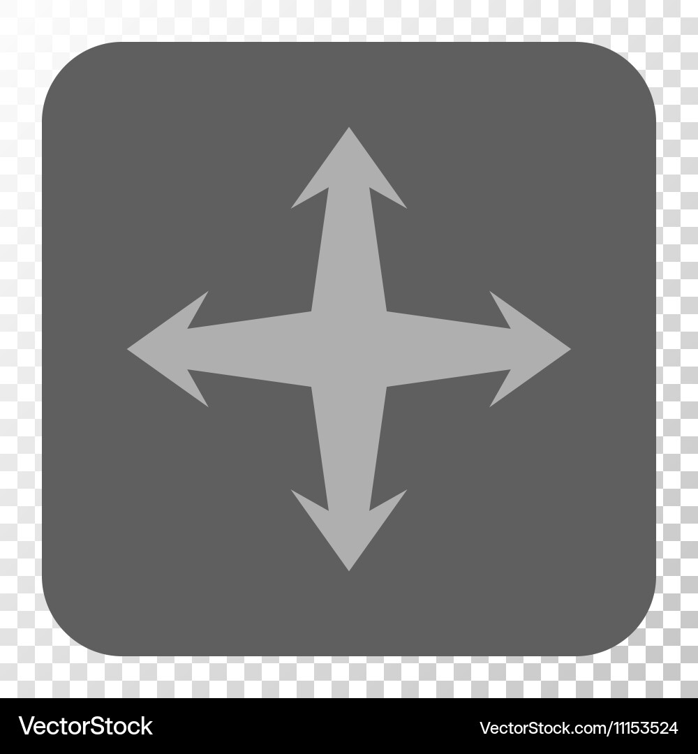 Expand rounded square button vector image