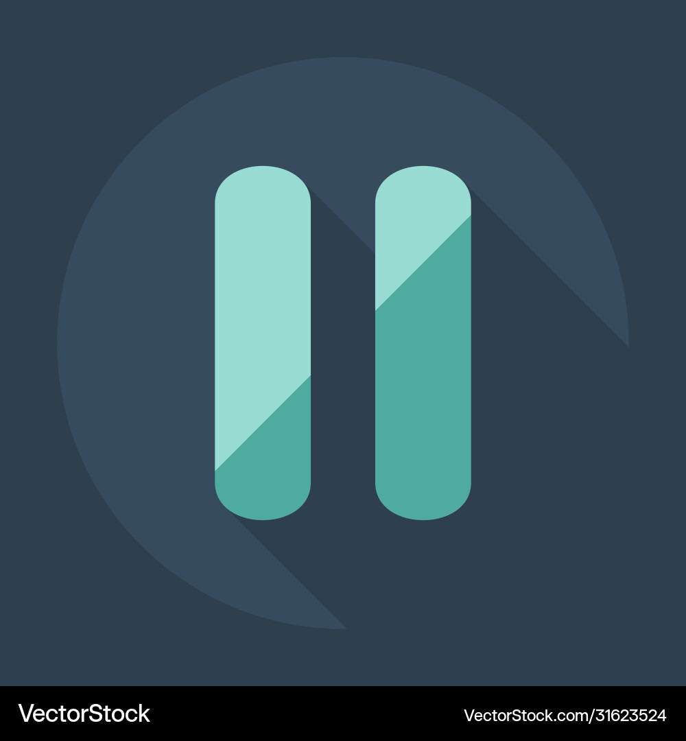 Flat modern design with shadow icon player Vector Image