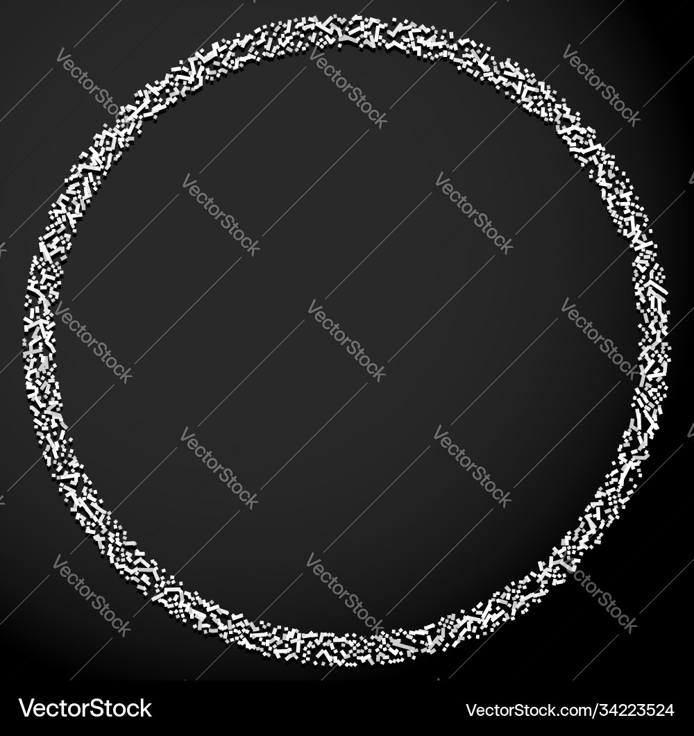 Grayscale random squares in circle formation Grayscale random squares in circle formation Vector Image