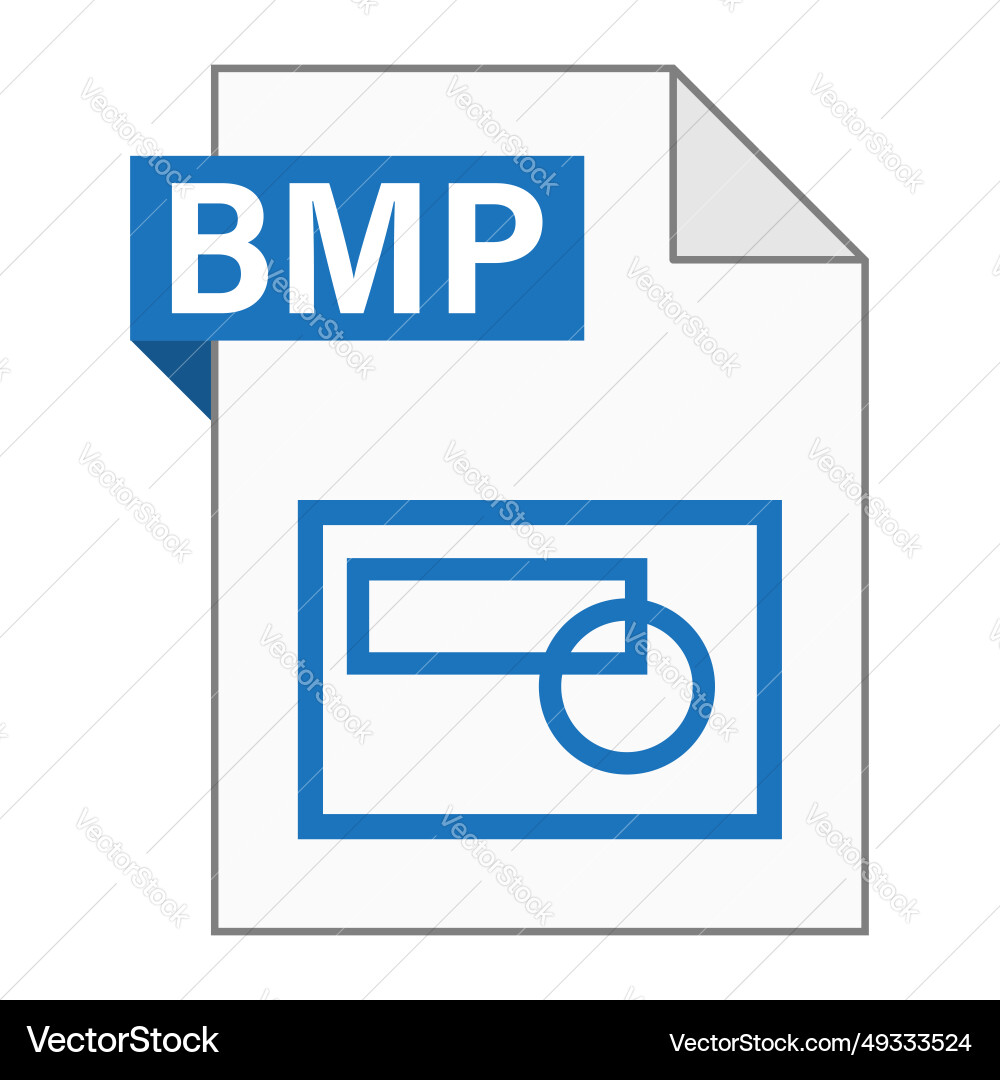 Modern flat design of bmp file icon for web Modern flat design of bmp file icon for web vector image