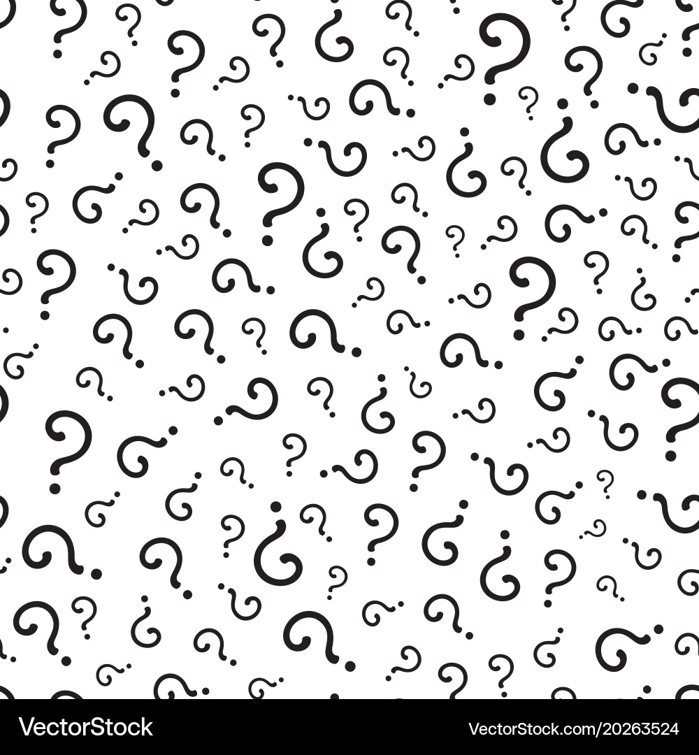 Question marks or interrogation pattern vector image