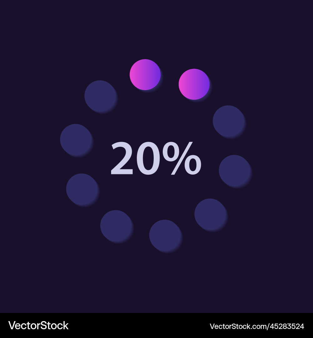 Radial gradient infographic chart design template vector image