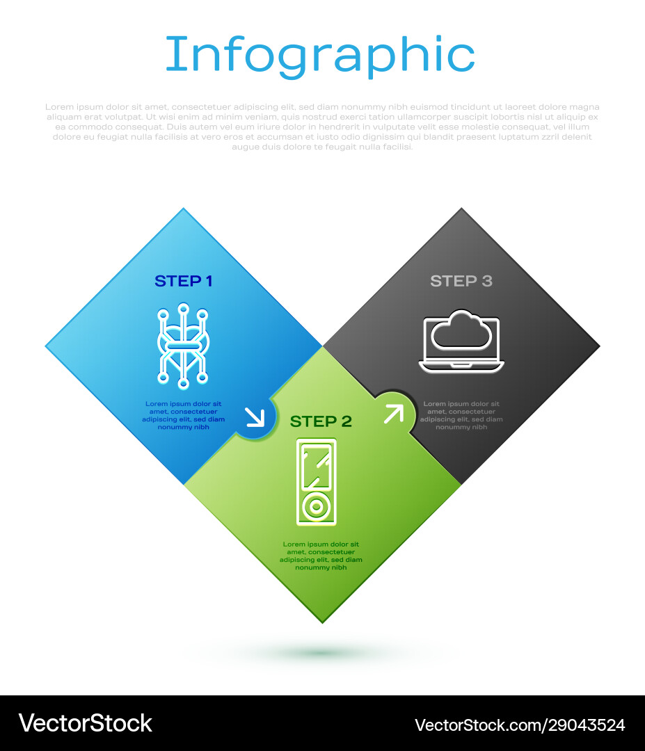 Set line processor cloud technology data transfer Set line processor cloud technology data transfer vector image