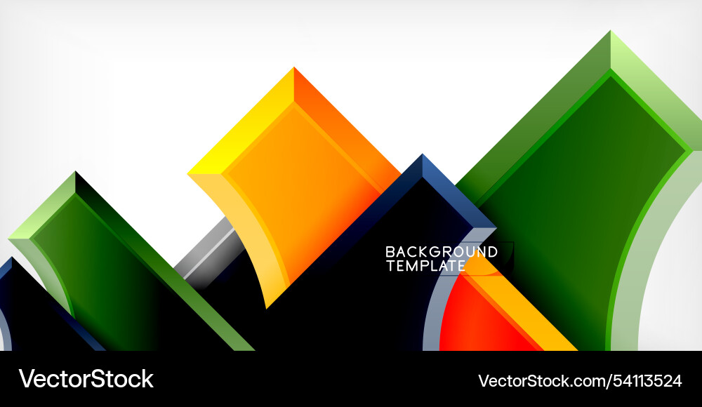 Square arrow shapes with round elements Vector Image